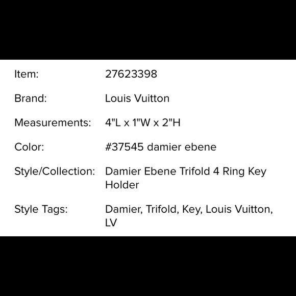 Louis Vuitton 4 key key holder in Damier Ebene Canvas. Gorgeous ❤️ - Picture 12 of 12